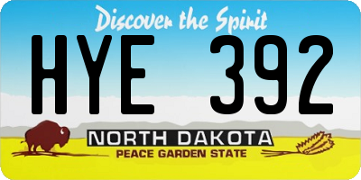 ND license plate HYE392