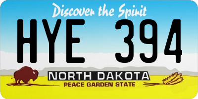 ND license plate HYE394
