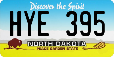 ND license plate HYE395