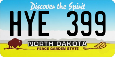 ND license plate HYE399