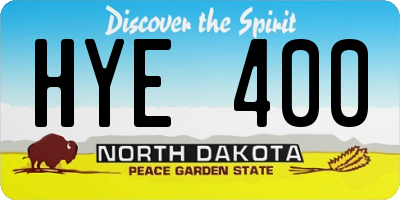 ND license plate HYE400