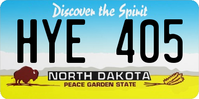 ND license plate HYE405