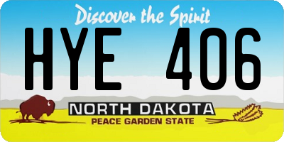 ND license plate HYE406