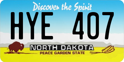 ND license plate HYE407