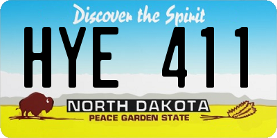 ND license plate HYE411