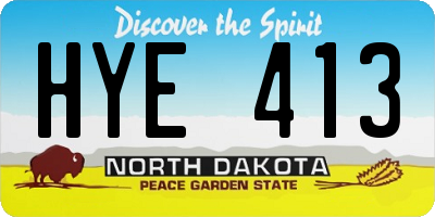 ND license plate HYE413
