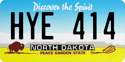 ND license plate HYE414