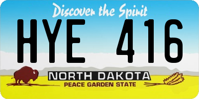 ND license plate HYE416