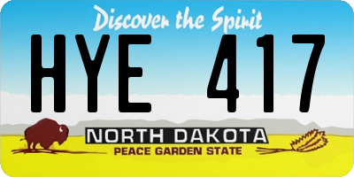 ND license plate HYE417