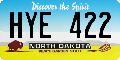 ND license plate HYE422
