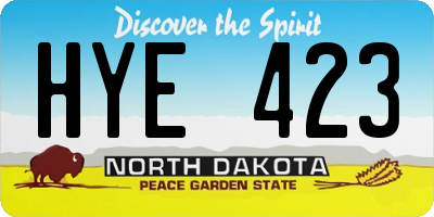 ND license plate HYE423