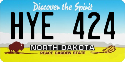 ND license plate HYE424