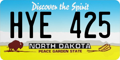 ND license plate HYE425