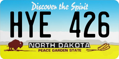 ND license plate HYE426