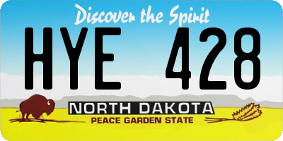 ND license plate HYE428