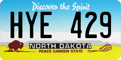 ND license plate HYE429