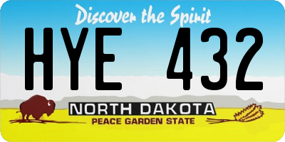 ND license plate HYE432