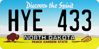 ND license plate HYE433