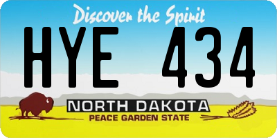 ND license plate HYE434