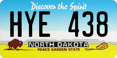 ND license plate HYE438