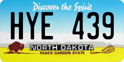 ND license plate HYE439