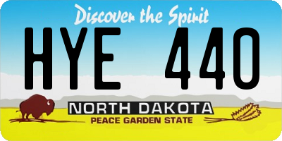 ND license plate HYE440