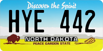ND license plate HYE442