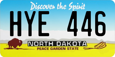 ND license plate HYE446