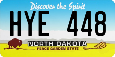 ND license plate HYE448