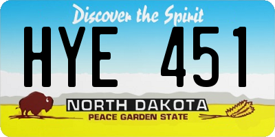 ND license plate HYE451