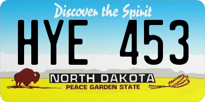 ND license plate HYE453