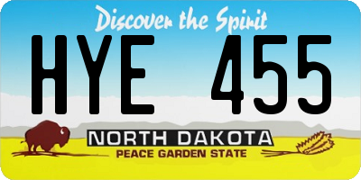 ND license plate HYE455