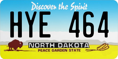 ND license plate HYE464