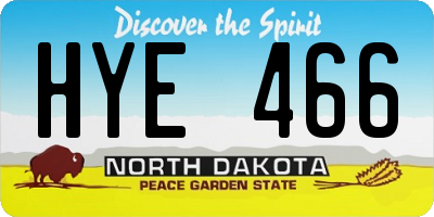ND license plate HYE466