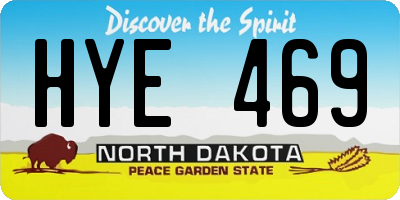 ND license plate HYE469