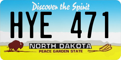 ND license plate HYE471
