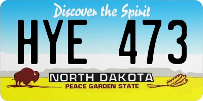 ND license plate HYE473