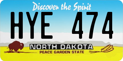 ND license plate HYE474