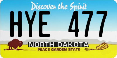 ND license plate HYE477