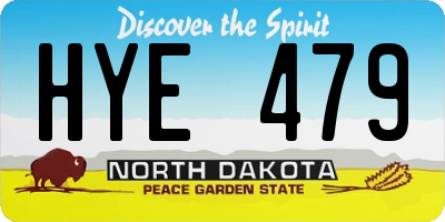 ND license plate HYE479