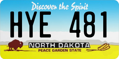 ND license plate HYE481