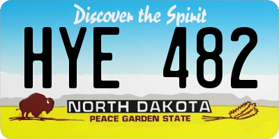 ND license plate HYE482