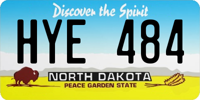 ND license plate HYE484
