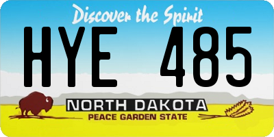 ND license plate HYE485