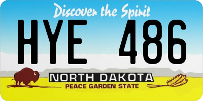 ND license plate HYE486
