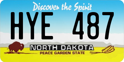 ND license plate HYE487