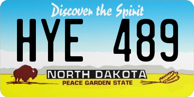 ND license plate HYE489