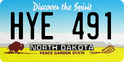 ND license plate HYE491