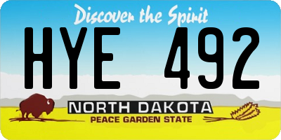 ND license plate HYE492