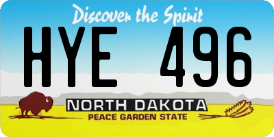 ND license plate HYE496